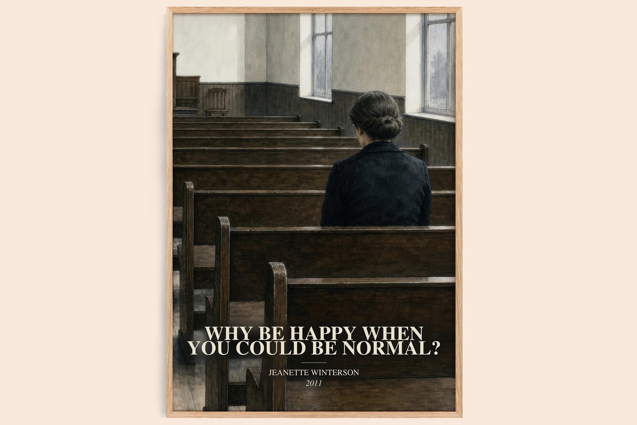 Why Be Happy When You Could Be Normal? Book Watercolour Illustration by Jeanette Winterson