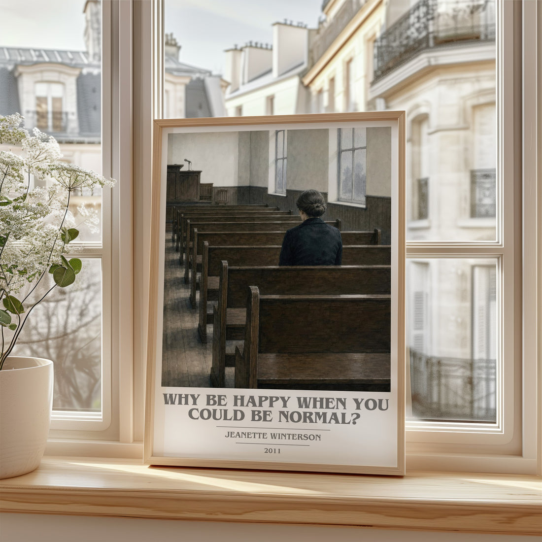 Why Be Happy When You Could Be Normal? book cover poster colour and style options – Jeanette Winterson book art