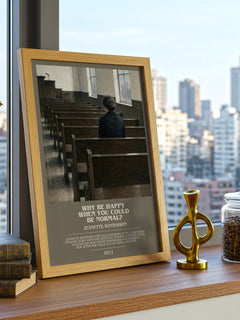 Why Be Happy When You Could Be Normal? Bookish Wall Art – J. Winterson – image 3