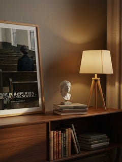 Why Be Happy When You Could Be Normal? watercolour print on bookshelf – Jeanette Winterson fan gift