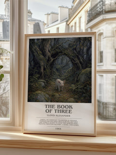 The Book Of Three bookish poster colour and style options – Lloyd Alexander book art