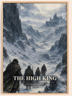 The High King watercolour book poster by Lloyd Alexander – framed literary art print