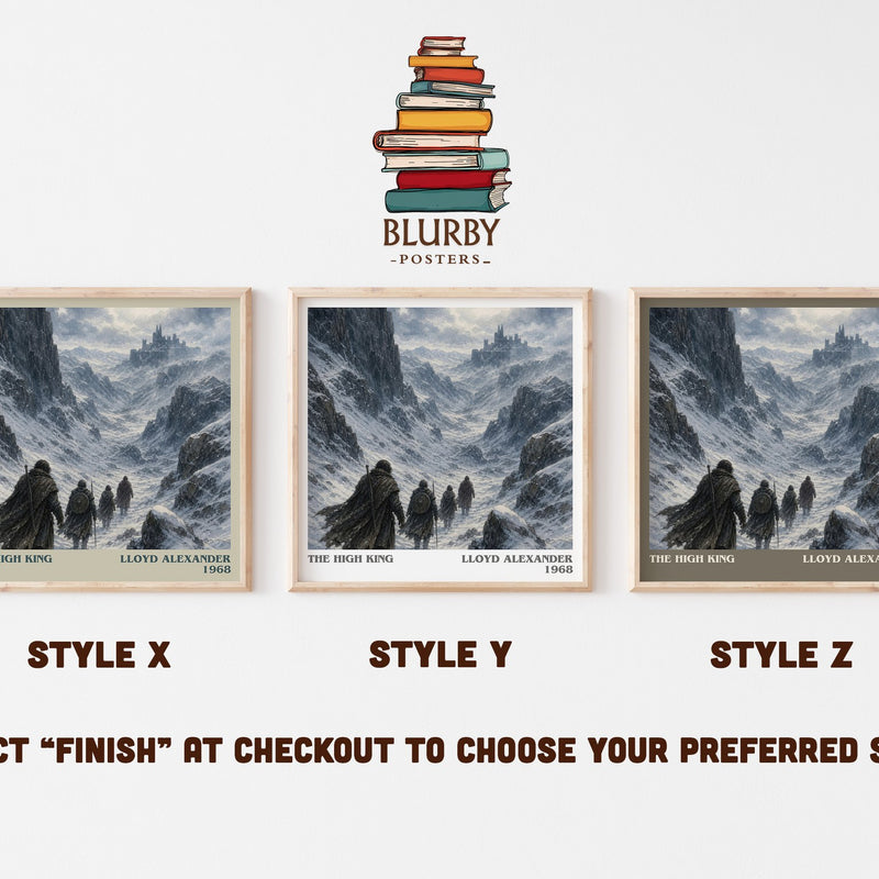 The High King literary print in frame leaning in hallway – fantasy wall art