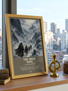 The High King bookish print framed by window – literary home decor