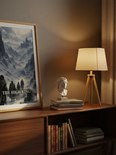 The High King watercolour print on bookshelf – Lloyd Alexander fan gift