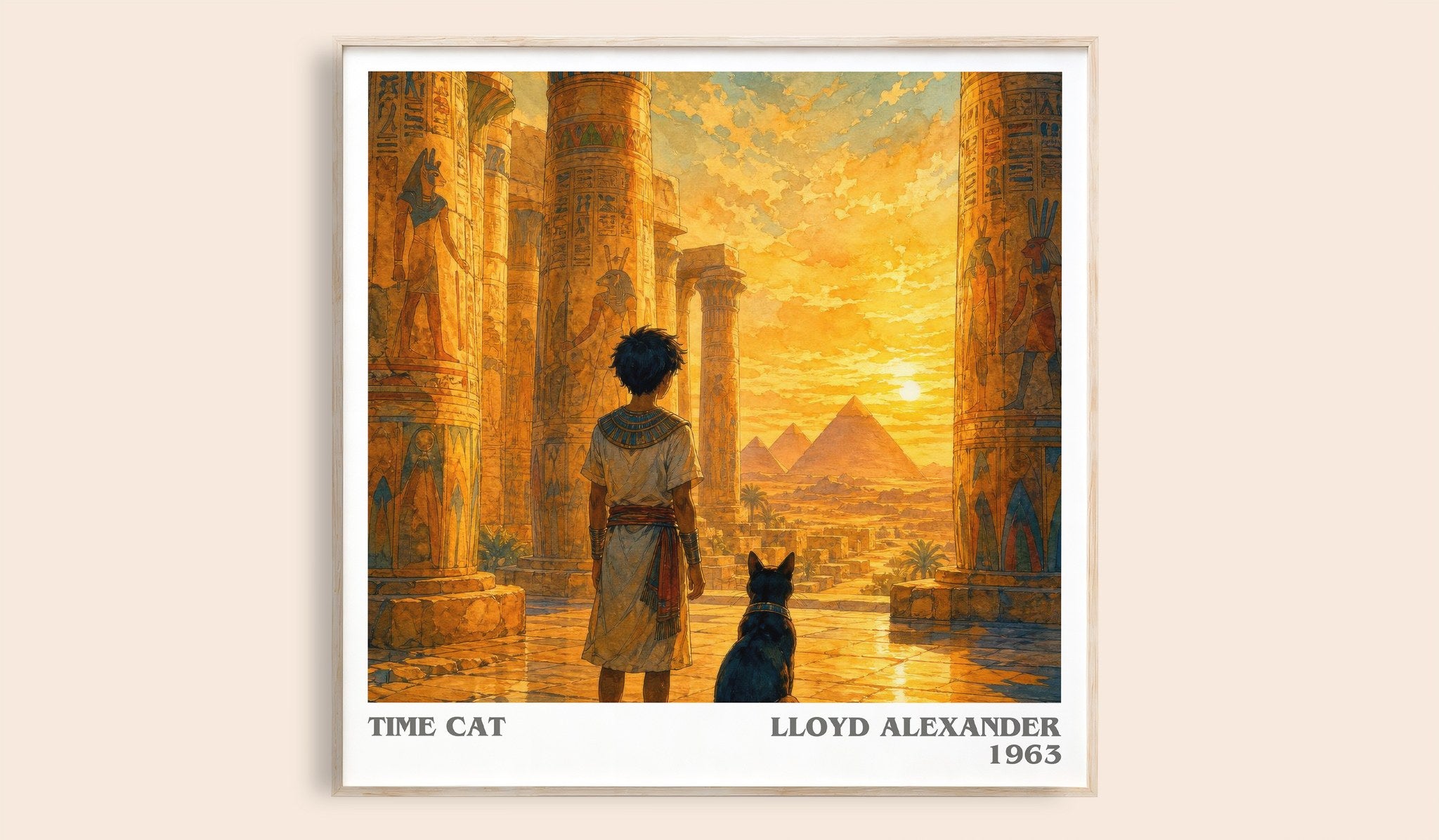 Time Cat Literary Art Print by Lloyd Alexander