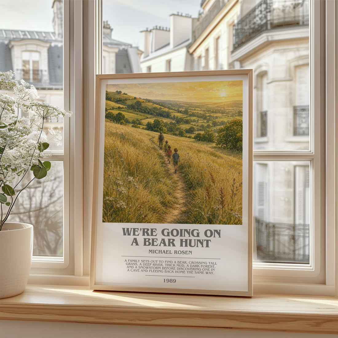 We're Going on a Bear Hunt bookish poster colour and style options – Michael Rosen book art
