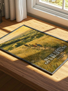 We're Going on a Bear Hunt watercolour book poster framed on wall – childrens wall art