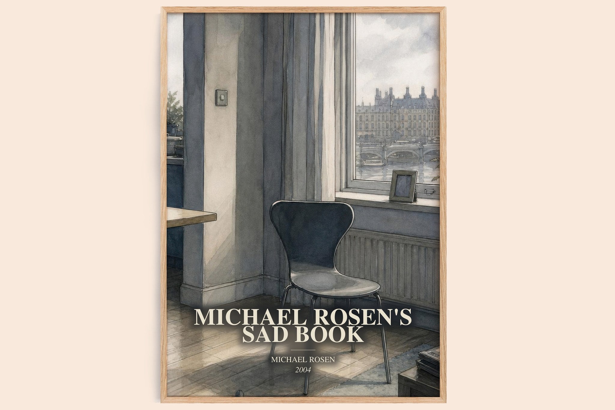 Michael Rosen's sad book Book Watercolour Illustration by M. Rosen