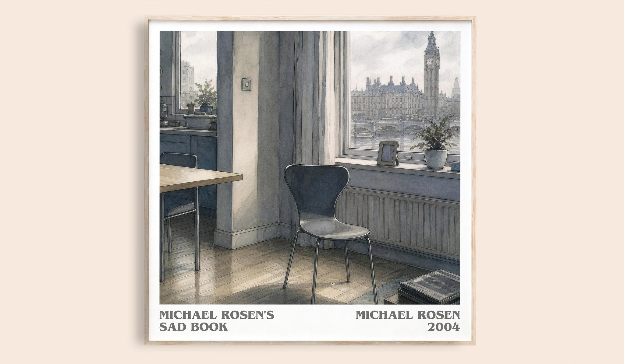 Michael Rosen's sad book Literary Art Print by Michael Rosen