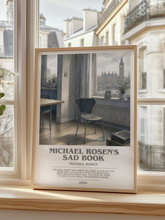 Michael Rosen's sad book bookish poster colour and style options – Michael Rosen book art