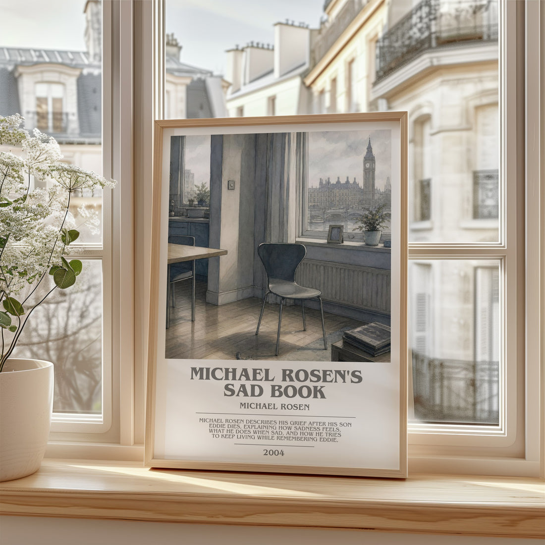 Michael Rosen's sad book bookish poster colour and style options – Michael Rosen book art