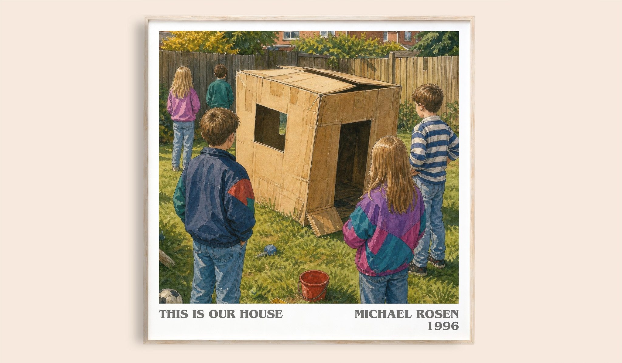 This is our house Literary Art Print by Michael Rosen