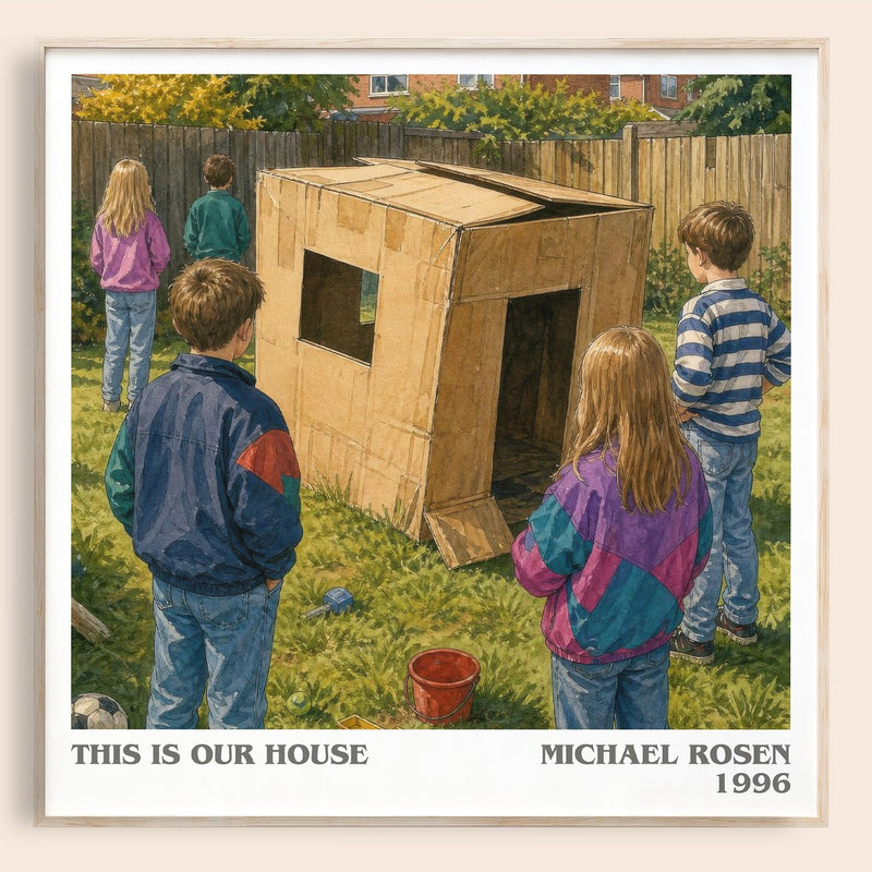 This is our house literary book poster by Michael Rosen – framed literary art print