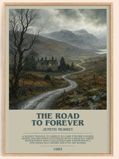 The road to forever bookish book poster by Jeneth Murrey – framed literary art print