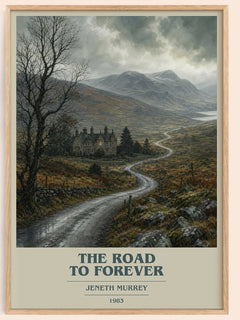 The road to forever book cover book poster by Jeneth Murrey – framed literary art print