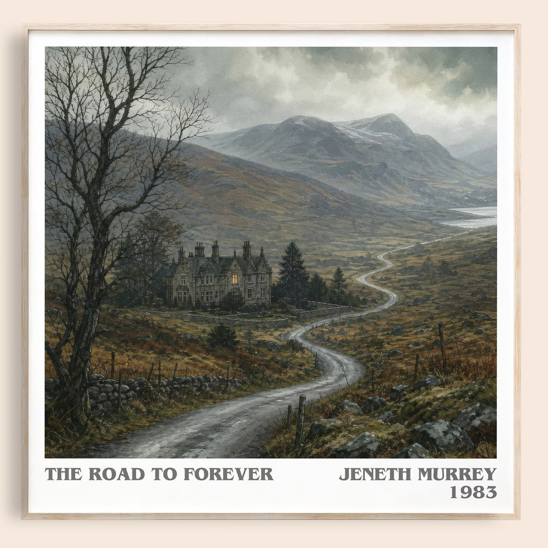 The road to forever literary book poster by Jeneth Murrey – framed literary art print