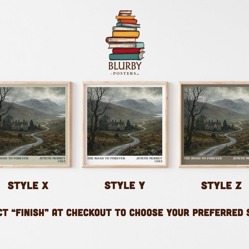 The road to forever literary print in frame leaning in hallway – romance wall art