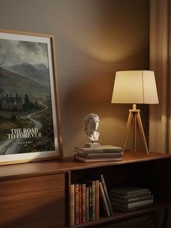 The road to forever watercolour print on bookshelf – Jeneth Murrey fan gift