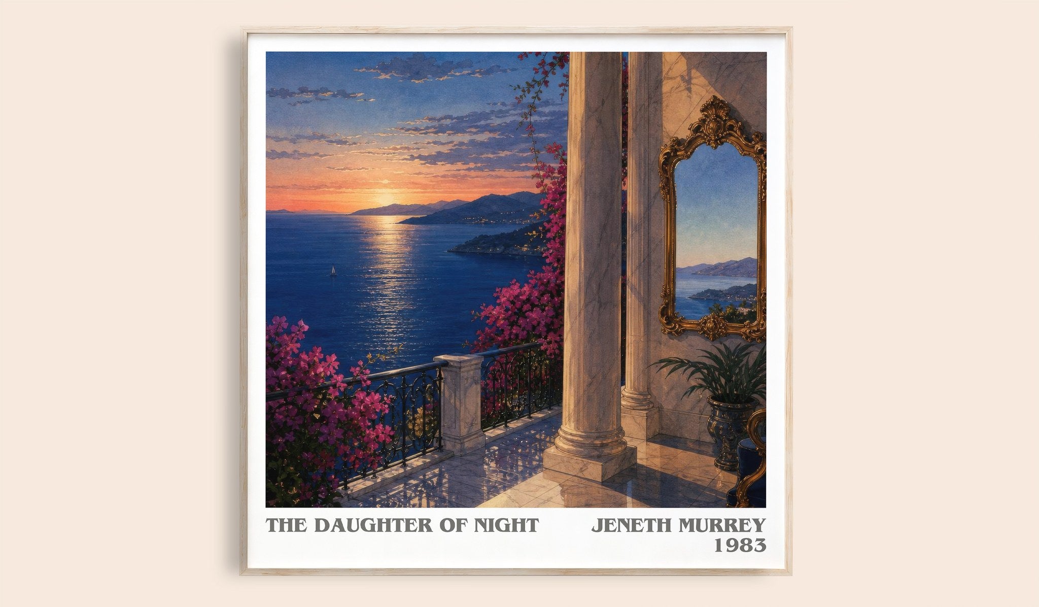 The daughter of night Literary Art Print by Jeneth Murrey