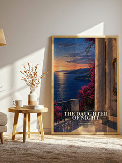 The daughter of night watercolour print in frame leaning in hallway – romance wall art