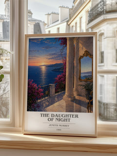 The daughter of night book cover poster colour and style options – Jeneth Murrey book art