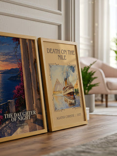 The daughter of night watercolour print framed by window – literary home decor