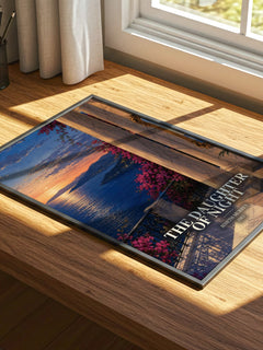 The daughter of night watercolour book poster framed on wall – romance wall art