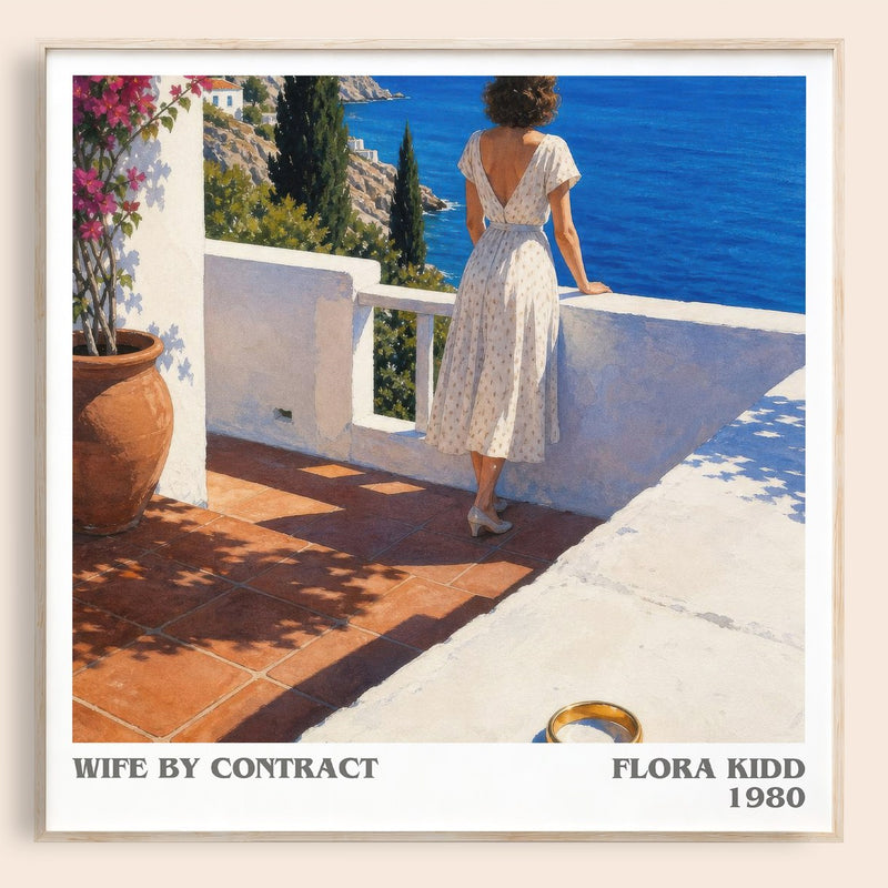 Wife by Contract literary book poster by Flora Kidd – framed literary art print
