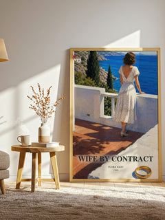 Wife by Contract watercolour print in frame leaning in hallway – romance wall art
