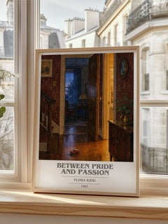 Between Pride and Passion book cover poster colour and style options – Flora Kidd book art