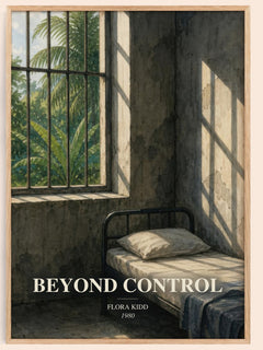 Beyond Control watercolour book poster by Flora Kidd – framed literary art print