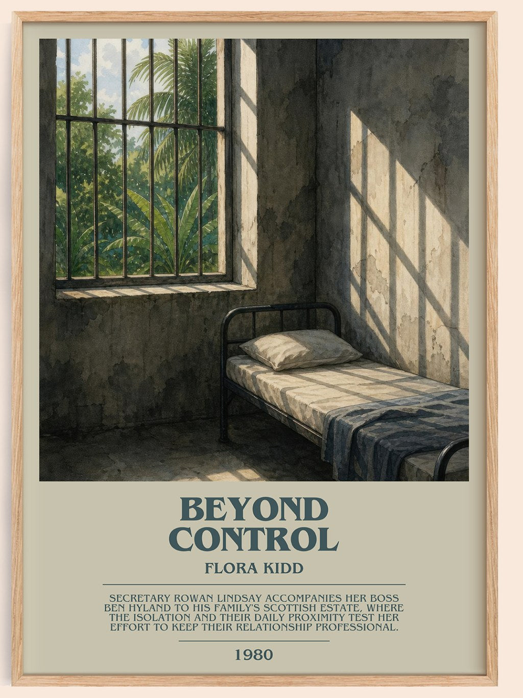 Beyond Control bookish book poster by Flora Kidd – framed literary art print