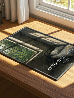 Beyond Control watercolour book poster framed on wall – romance wall art