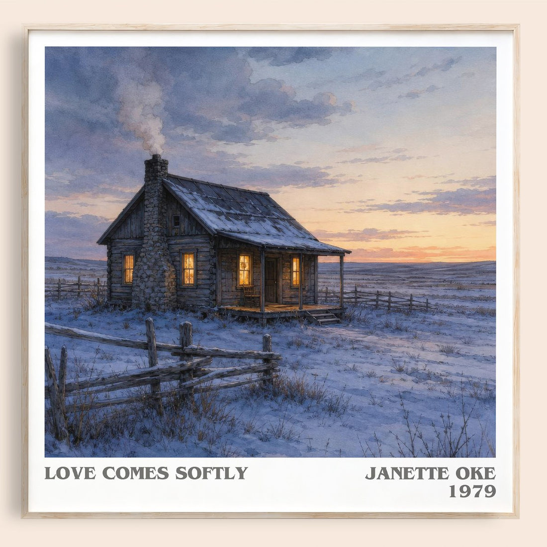 Love Comes Softly literary book poster by Janette Oke – framed literary art print