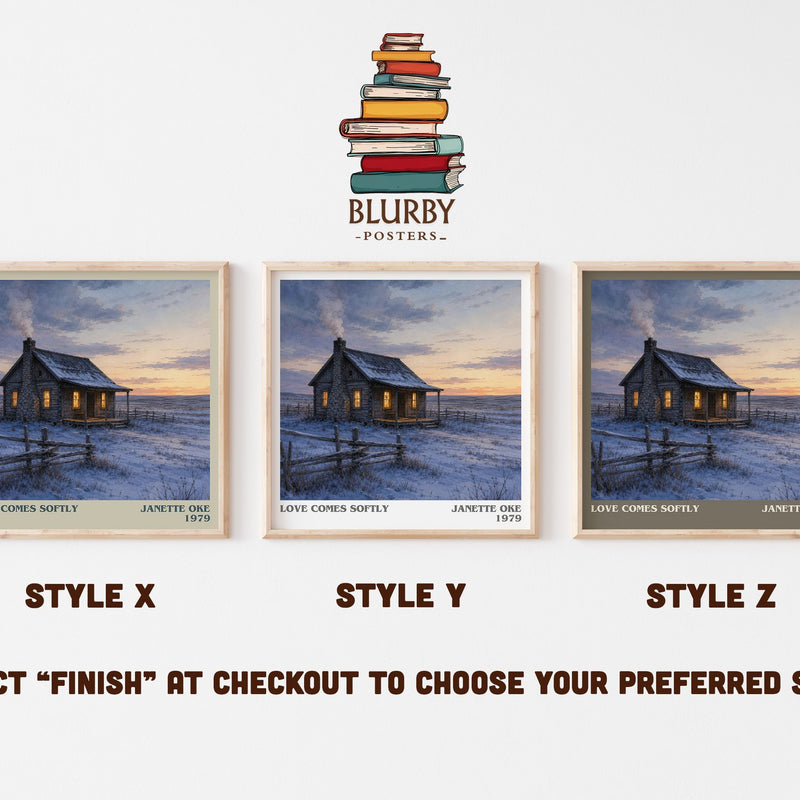 Love Comes Softly literary print in frame leaning in hallway – romance wall art