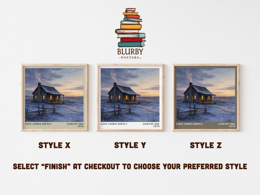 Love Comes Softly literary print in frame leaning in hallway – romance wall art (mockup)