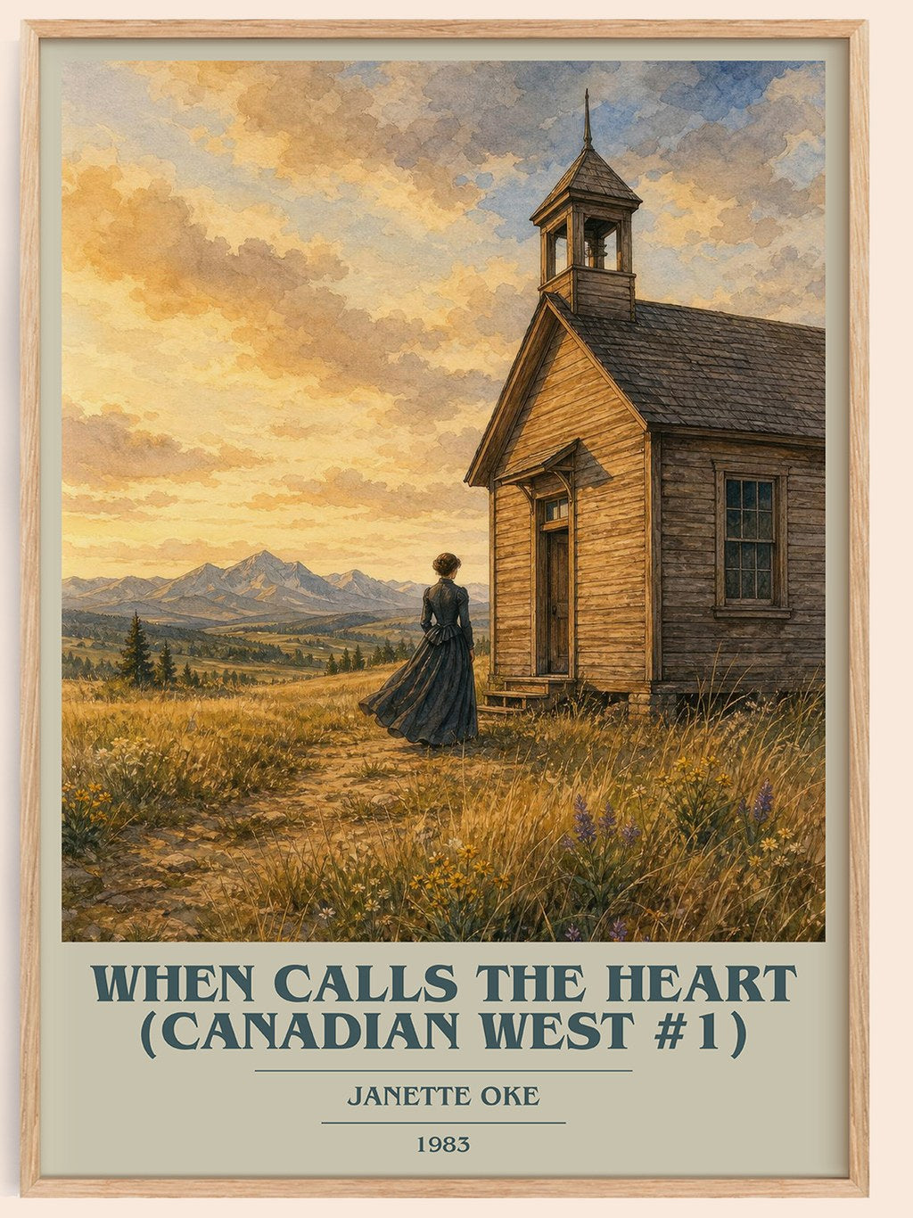 When Calls the Heart (Canadian West #1) book cover book poster by Janette Oke – framed literary art print