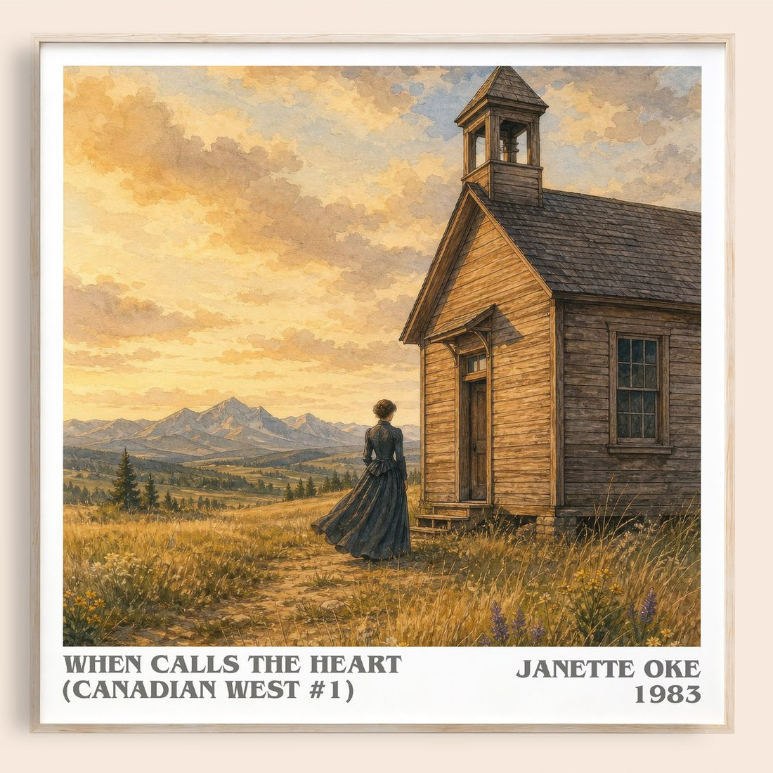 When Calls the Heart (Canadian West #1) literary book poster by Janette Oke – framed literary art print