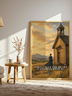When Calls the Heart (Canadian West #1) watercolour print in frame leaning in hallway – romance wall art