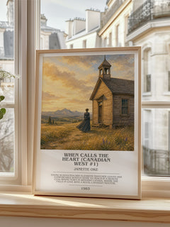 When Calls the Heart (Canadian West #1) Bookish Wall Art by J. Oke – framed print by a bright window