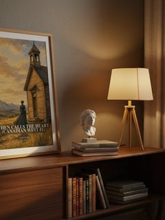 When Calls the Heart (Canadian West #1) watercolour print on bookshelf – Janette Oke fan gift