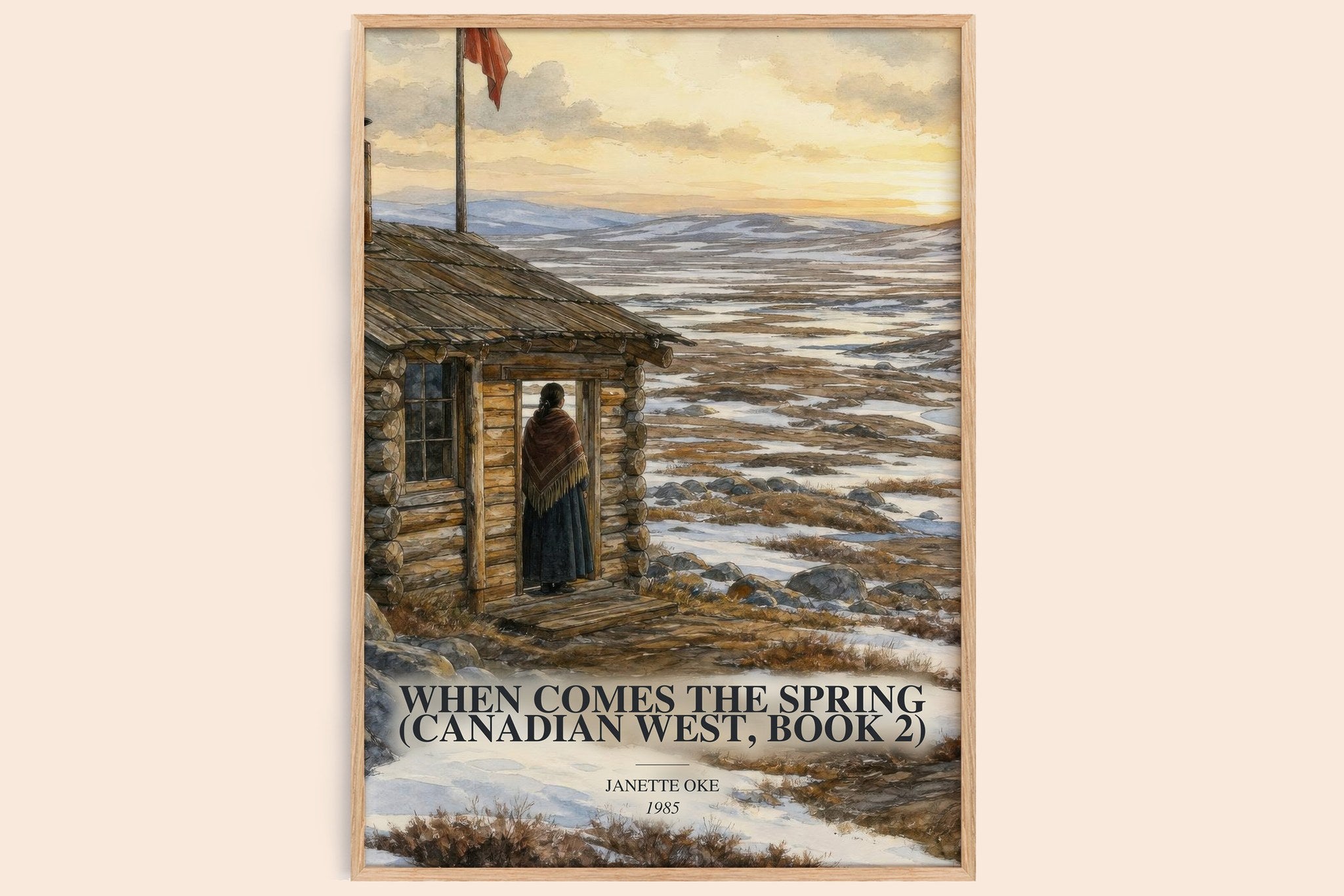 When Comes the Spring (Canadian West, Book 2) Book Watercolour Illustration by Janette Oke
