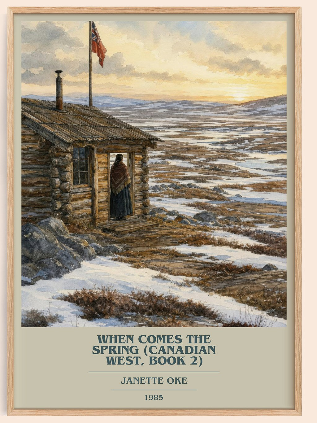 When Comes the Spring (Canadian West, Book 2) book cover book poster by Janette Oke – framed literary art print
