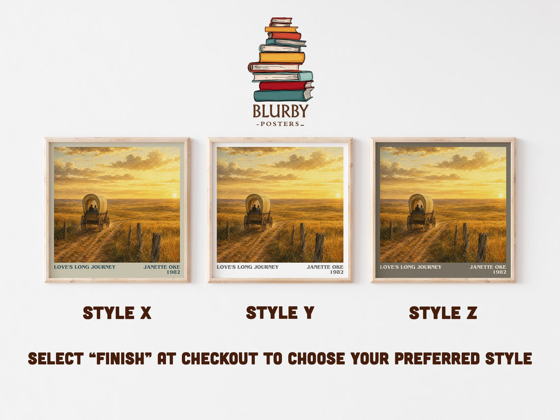 Love's long journey literary print in frame leaning in hallway – romance wall art (mockup)