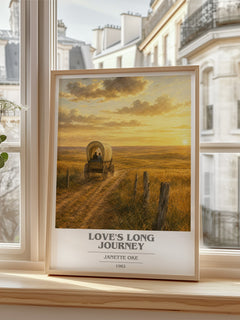 Love's long journey book cover poster colour and style options – Janette Oke book art