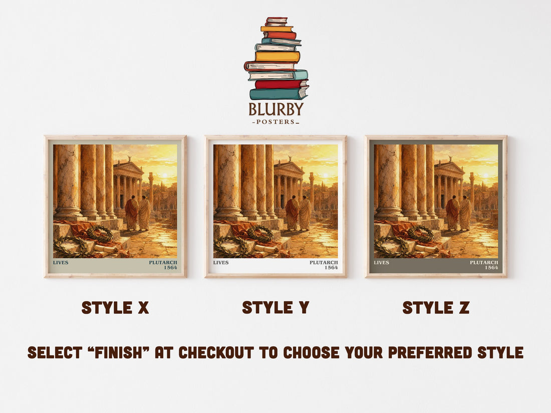 Lives literary print in frame leaning in hallway – non fiction wall art (mockup)