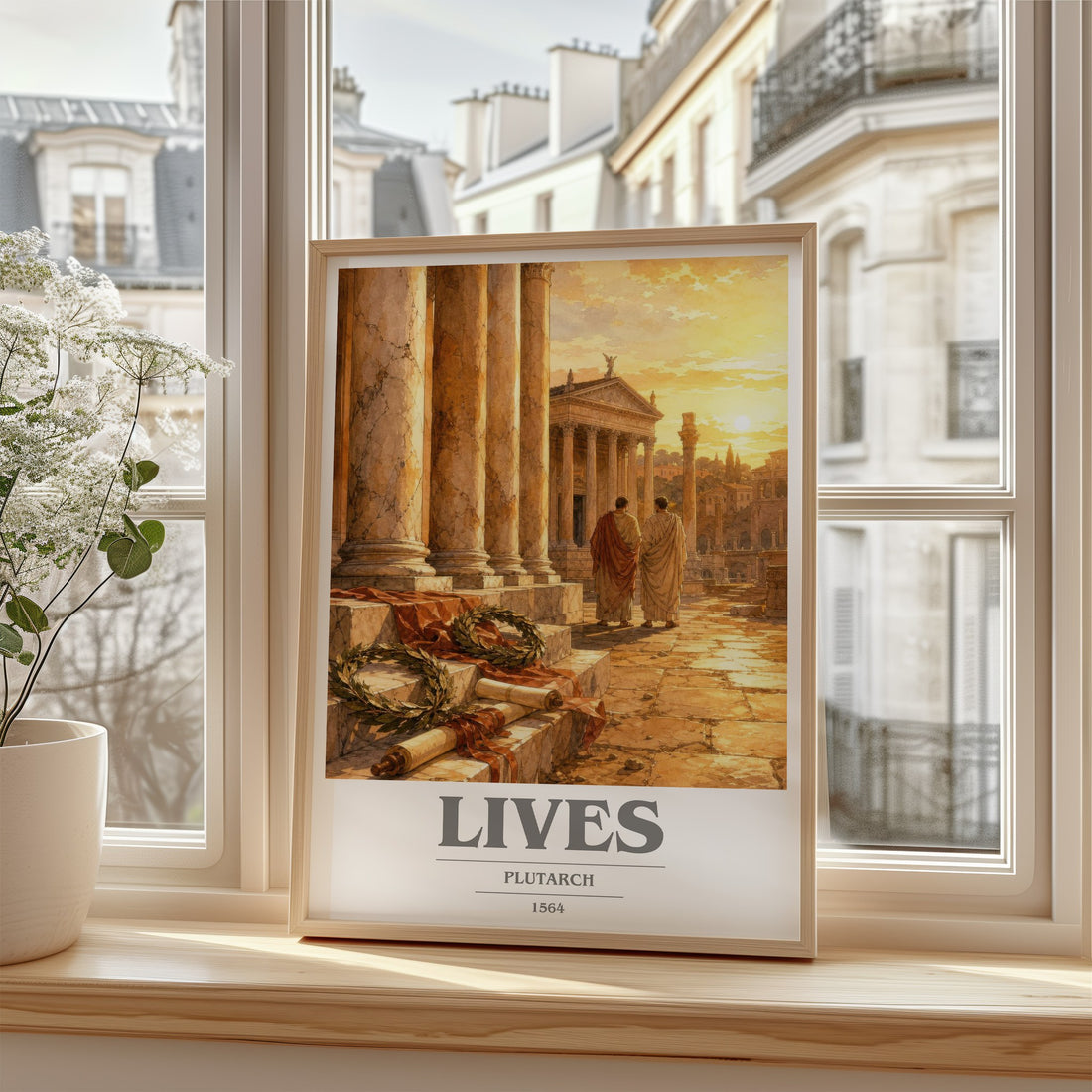 Lives book cover poster colour and style options – Plutarch book art