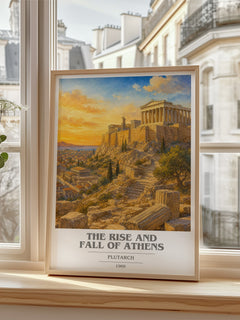 The rise and fall of Athens book cover poster colour and style options – Plutarch book art