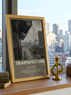 Trainspotting bookish print framed by window – literary home decor